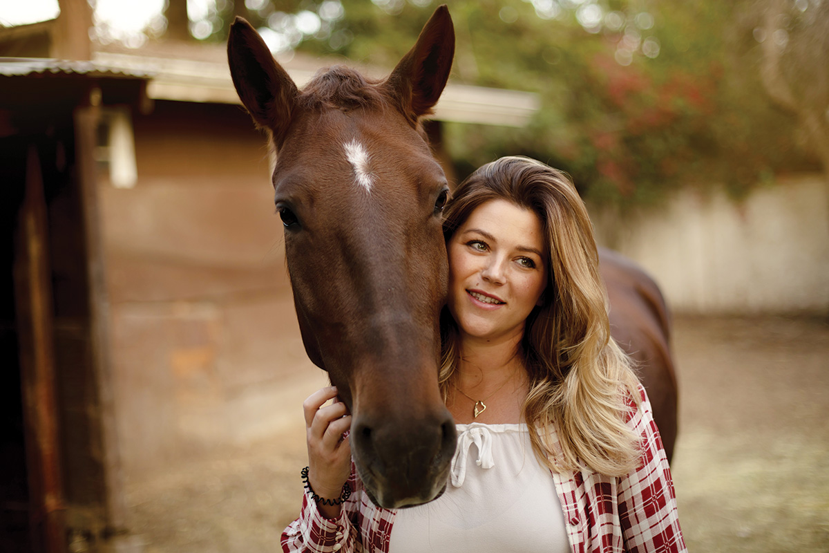 Jessica Andrews, founder of Eques Pante, and her horse Nahlea