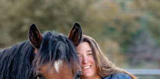 Belle Shook of Equine Guidance with one of her horses