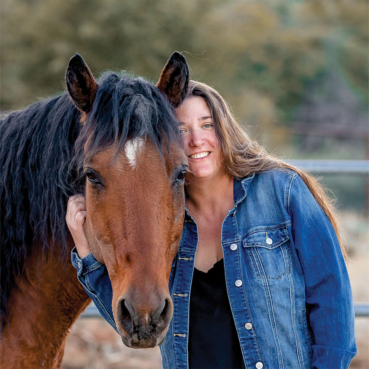 Belle Shook of Equine Guidance with one of her horses