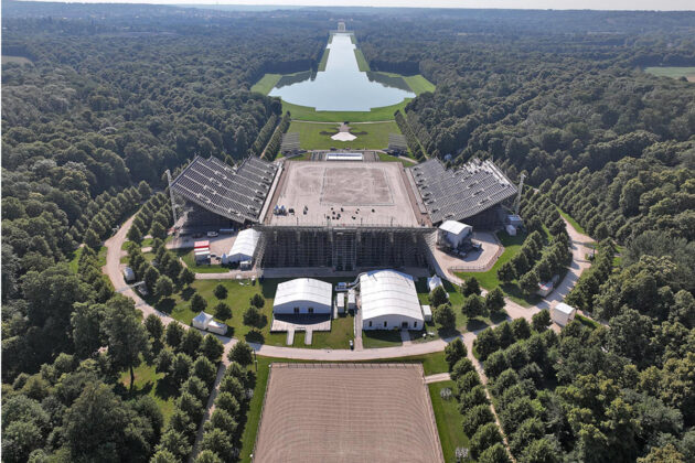 The arena and stadium under construction