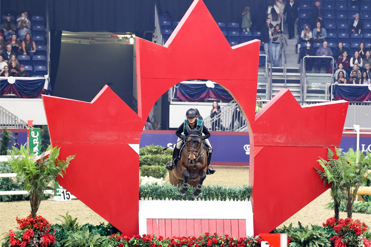 Indoor eventing at the Royal Agricultural Winter Fair Horse Show