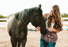 A girl with her horse