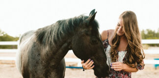 A girl with her horse