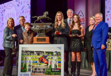 The award presentation for National Horse of the Year McQueen.