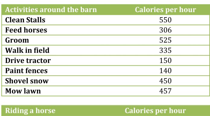 calories burned