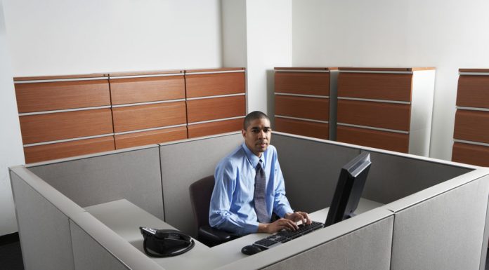 sad cubicle guy