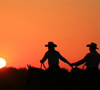 couple and sunset