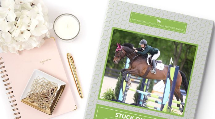 Horse rider's journal from The Printable Pony