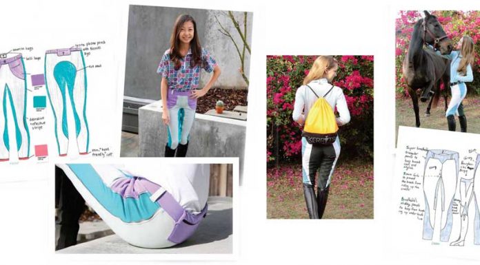 Mei and Haley's winning designs from the 2016 Young Rider Kerrits Junior Designer Contest