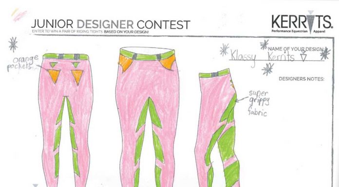 Daisy's winning Kerrits Junior Designer Contest entry