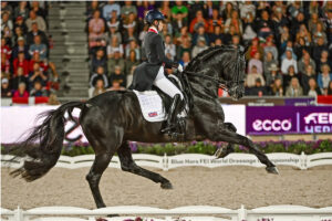 Charlotte Fry and Glamourdale performing in dressage