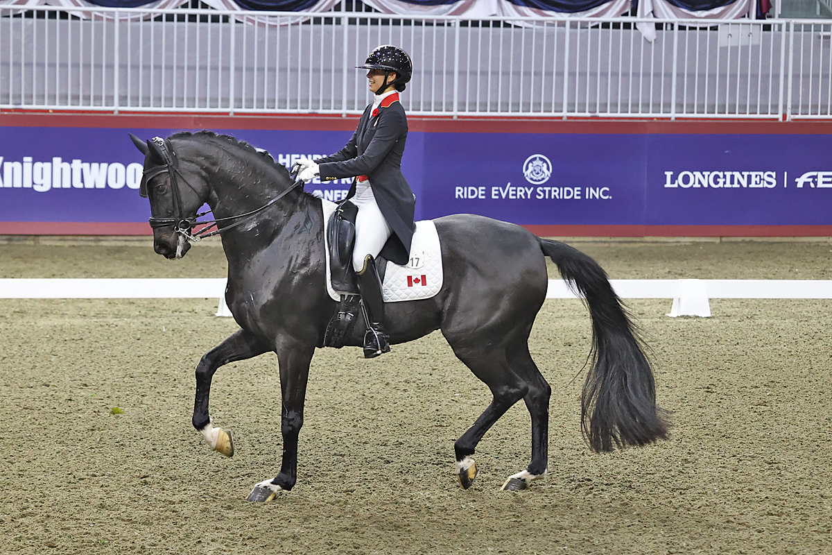 Royal Dressage CDI-3* Division winners Naima Moreira Laliberte and Statesman.