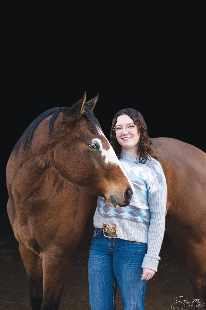 A portrait of Lyndsey and her gelding