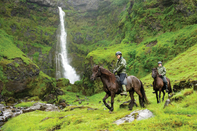 Riding ponies through Iceland