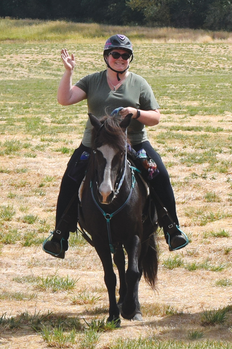 Diana riding her pony