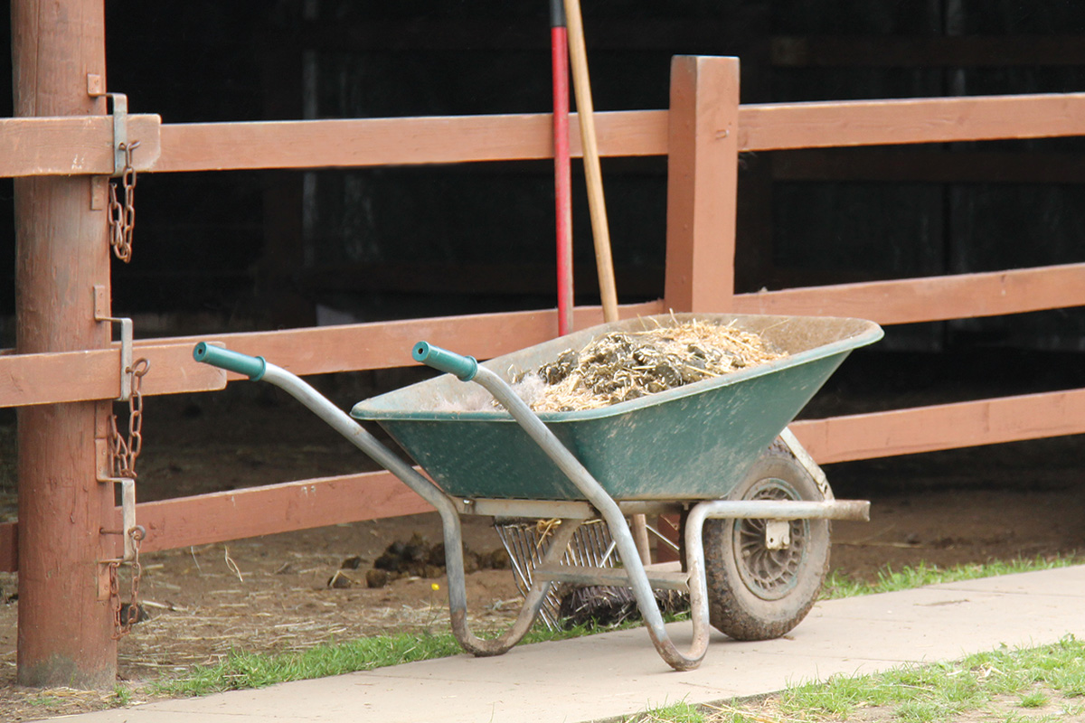 A wheelbarrow