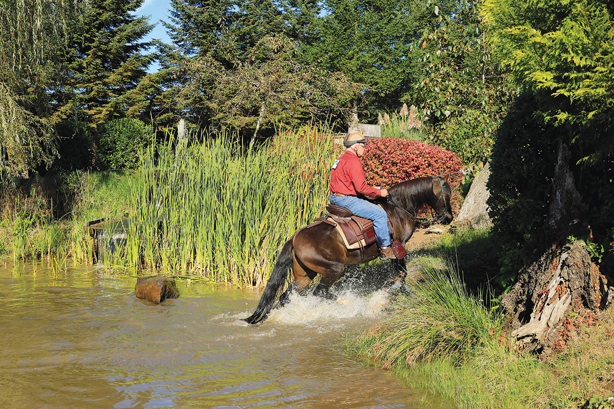 An IMTCA competition featuring riding a river crossing