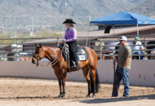 An equestrian takes a moment to have quiet time to calm her horse show nerves and anxiety