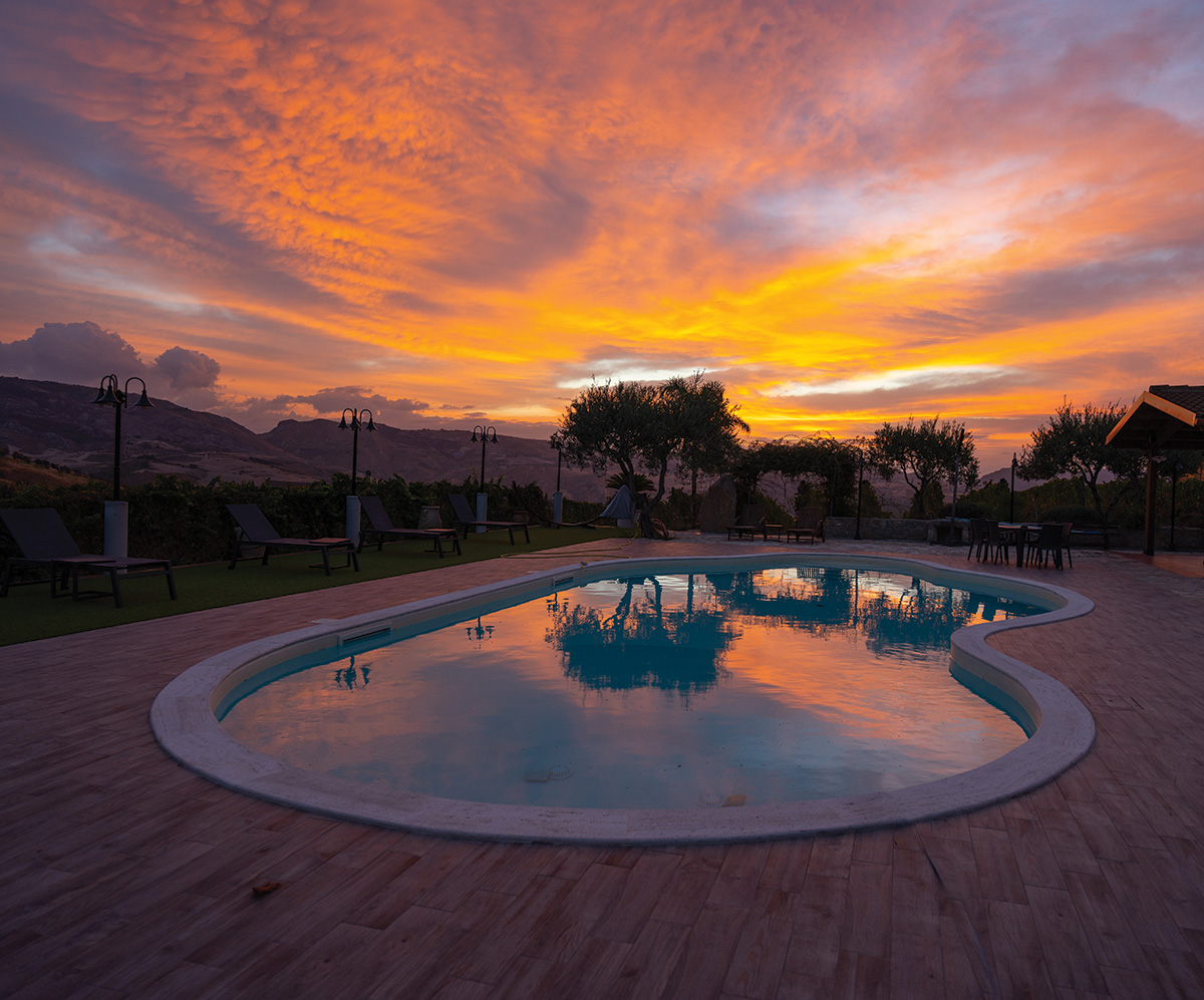 Sunset at Villa Casale Leto