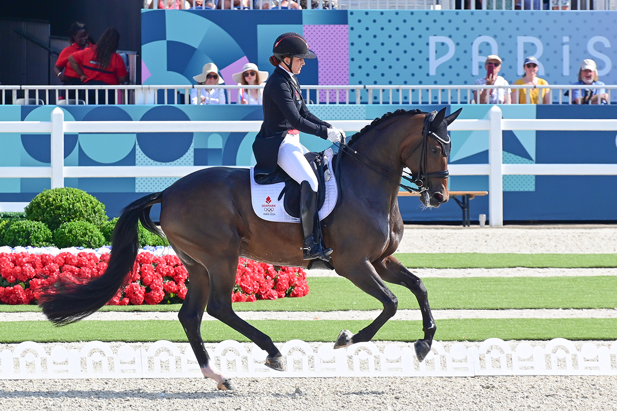 Cathrine Laudrup-Dufour and Freestyle score 80.792, the second best of two days of Grand Prix Dressage at the 2024 Paris Olympics