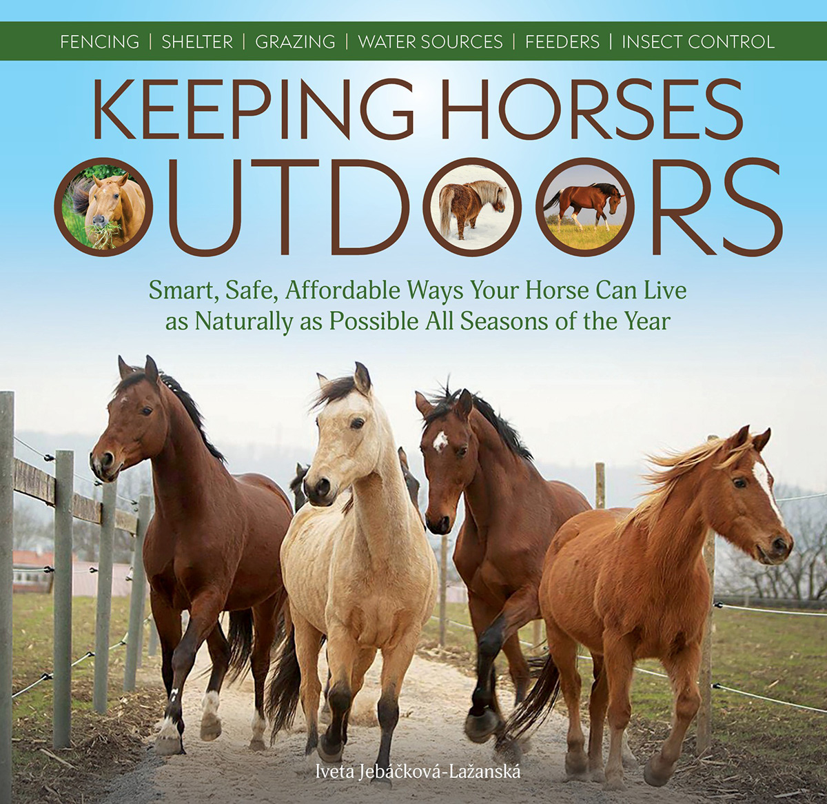 The cover of Keeping Horses Outdoors. The excerpt of this book addresses if horses are cold in winter.