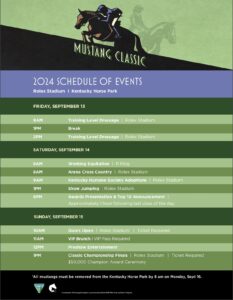 Mustang Classic Competition Tentative Schedule