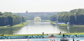 The stunning Paris 2024 Olympic Games equestrian competition backdrop of the Grand Canal and Palace of Versailles