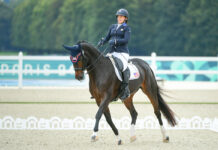 Rebecca Hart and Floratina scored a personal best of 78.567% to clinch gold for the U.S. Para Dressage Team at the Paris 2024 Paralympics