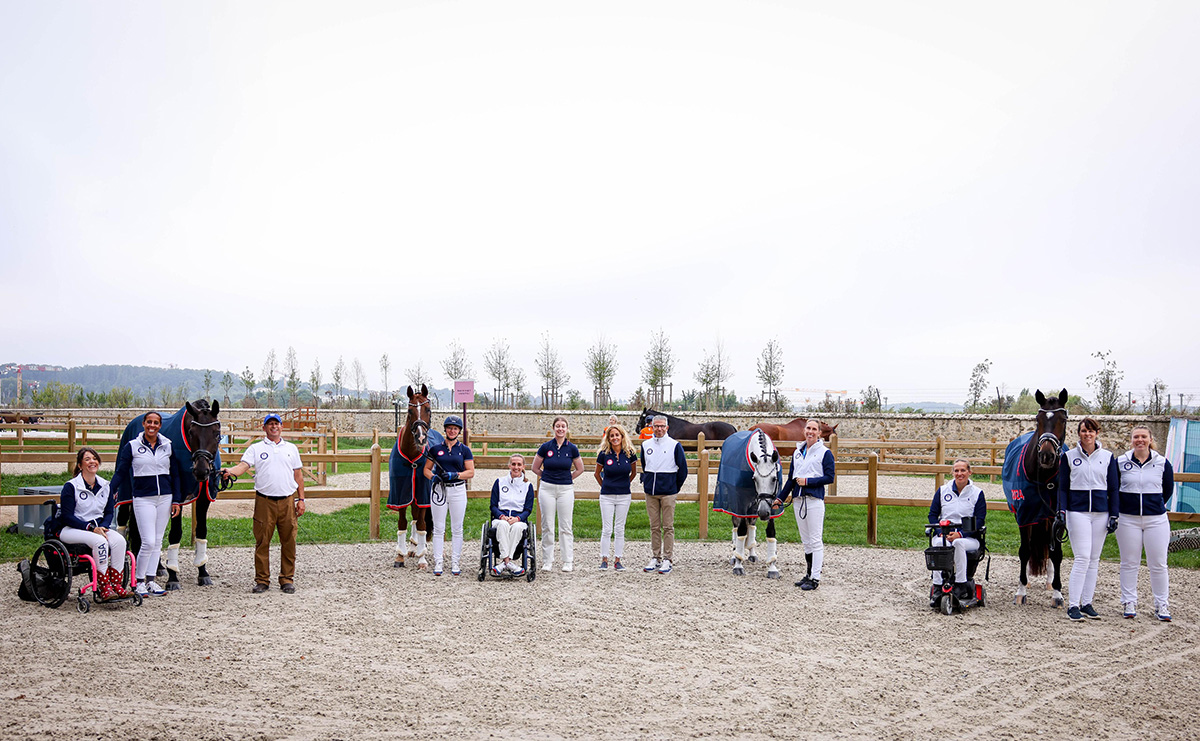 The U.S. Paralympic Equestrian Team and staff