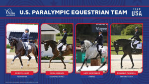 The U.S. Paralympic Equestrian Team representing Team USA at the 2024 Paris Summer Paralympics